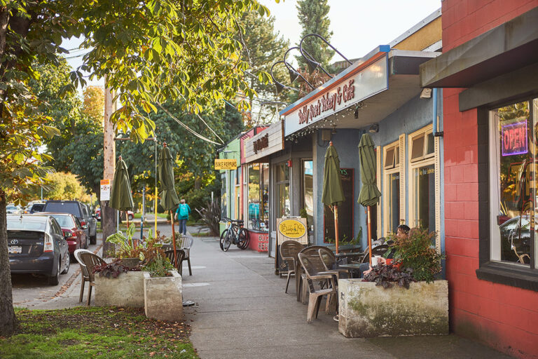 A shot of some local businesses