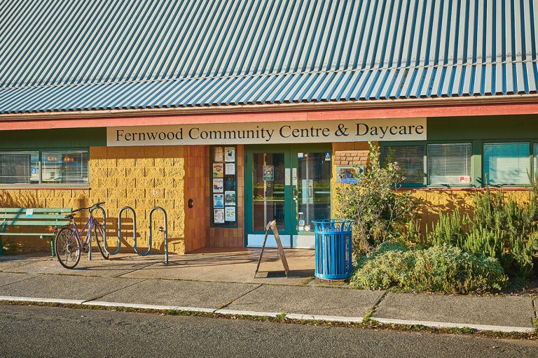 A shot of a community centre and daycare in the neighbourhood