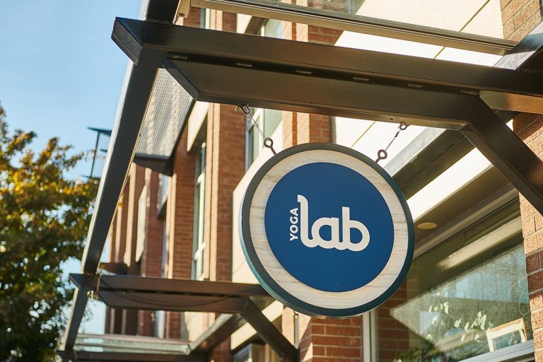 A shot of a local yoga studio