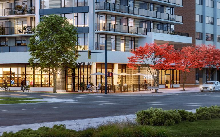 The exterior view of the NEST building.