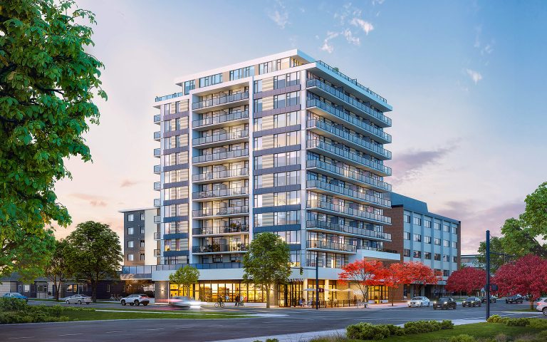 The exterior view of the NEST building.